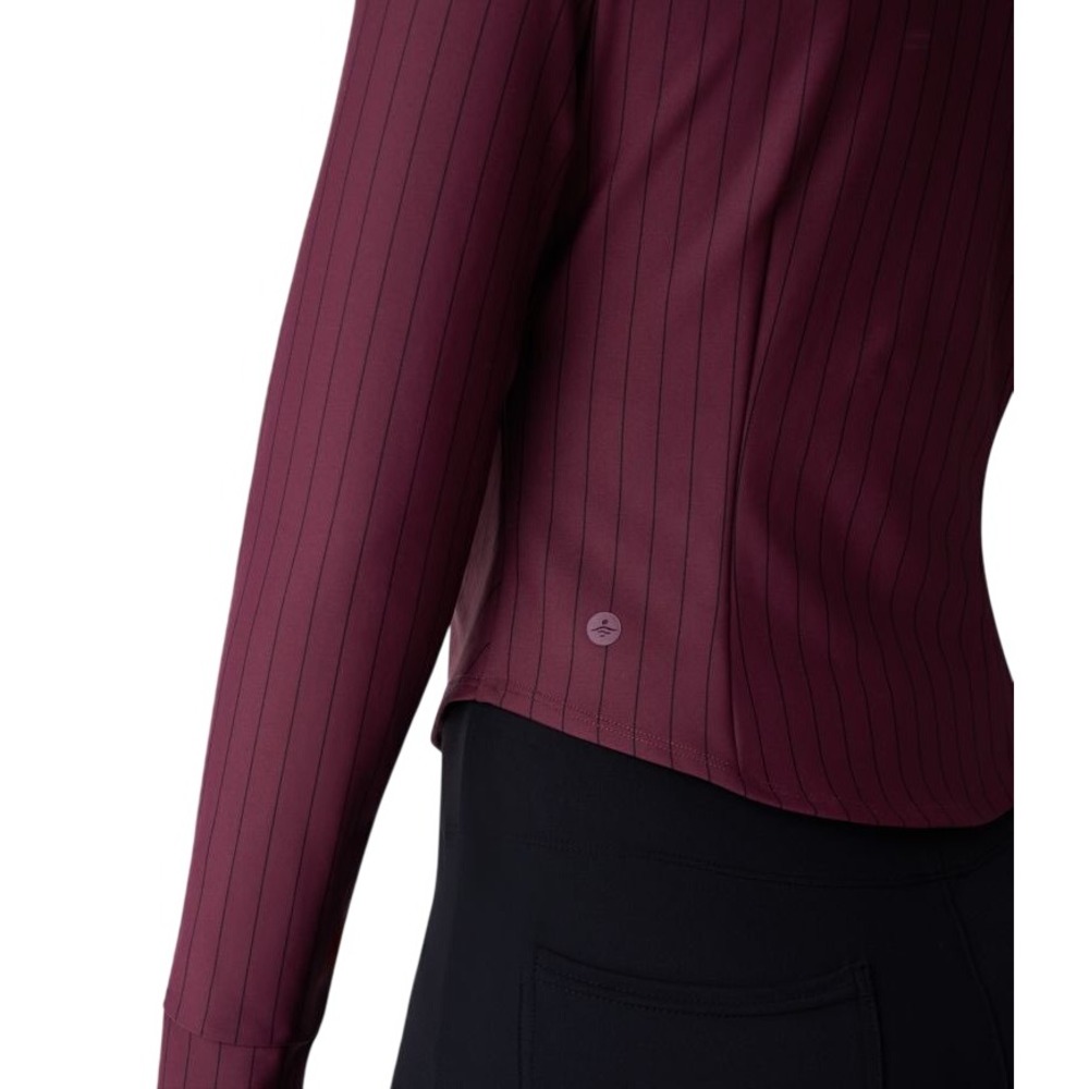 Halara Ruched Long Sleeve Curved Hem Stripe InstantCool Work Shirt, Size XL, NWT - Picture 6 of 11